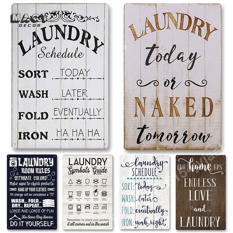 Retro Gaming Pictures - Slogan Metal Tin Sign Laundry Room