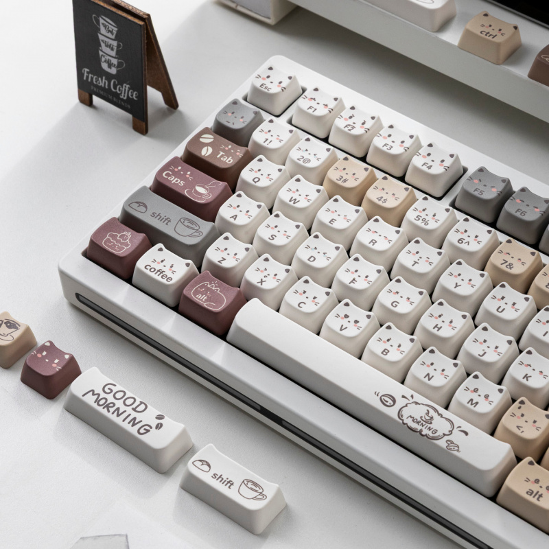 Retro Gaming Keycaps - PBT Keycaps 129 Keys Cute Keycaps