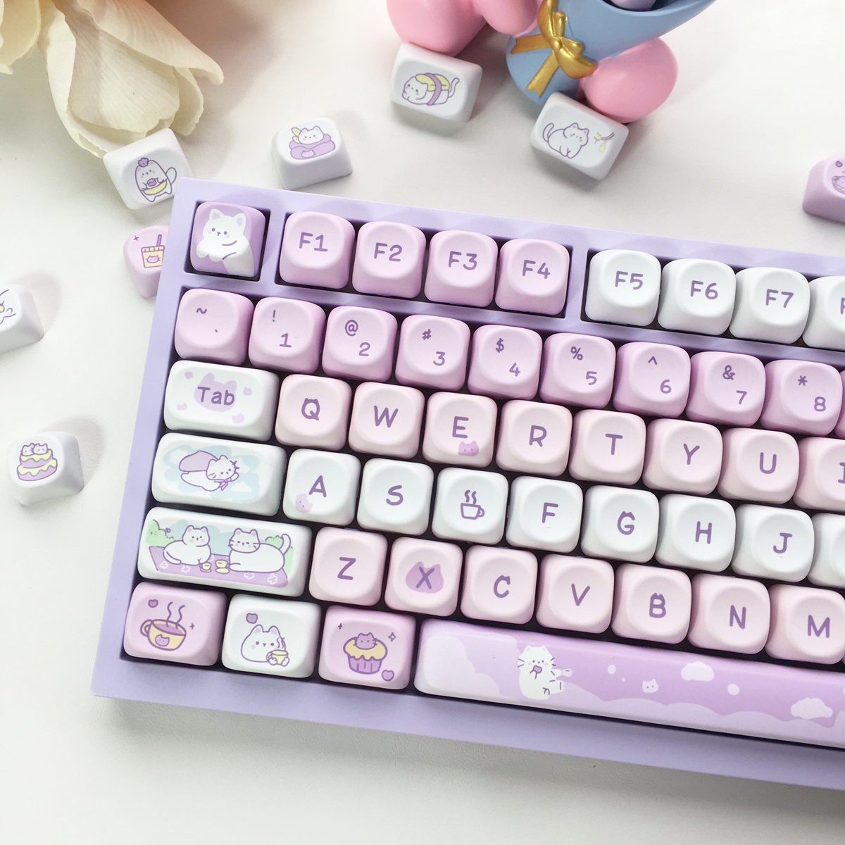 Retro Gaming Keycaps - 95/132 Keys Cartoon Keycaps PBT Hakimi