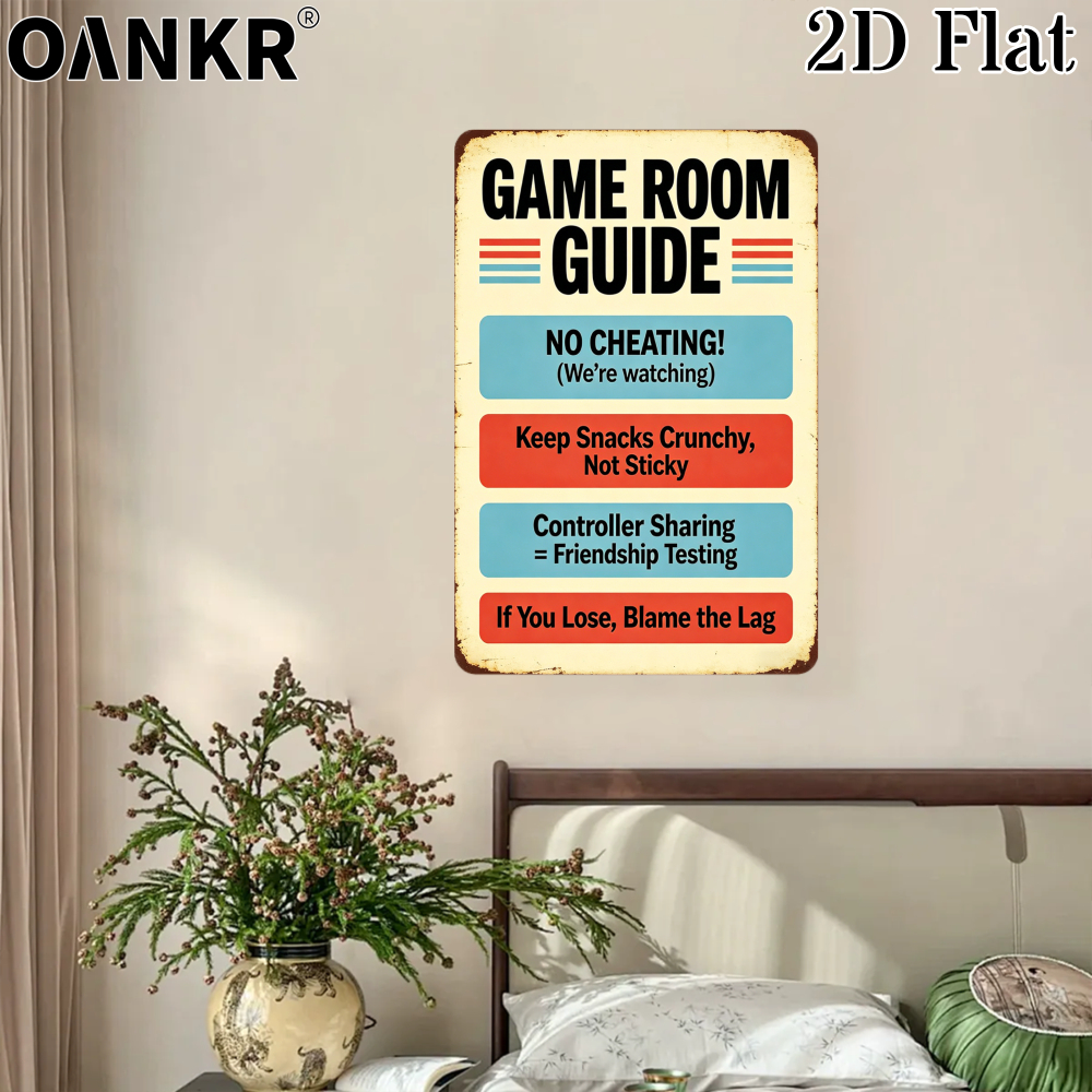 Retro Gaming Guide - Retro Game Room Guide Rules Poster