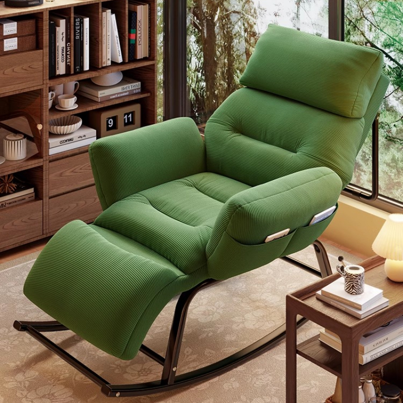 Retro Gaming Lounge - Comfortable Unique Recliner Chair Green Retro