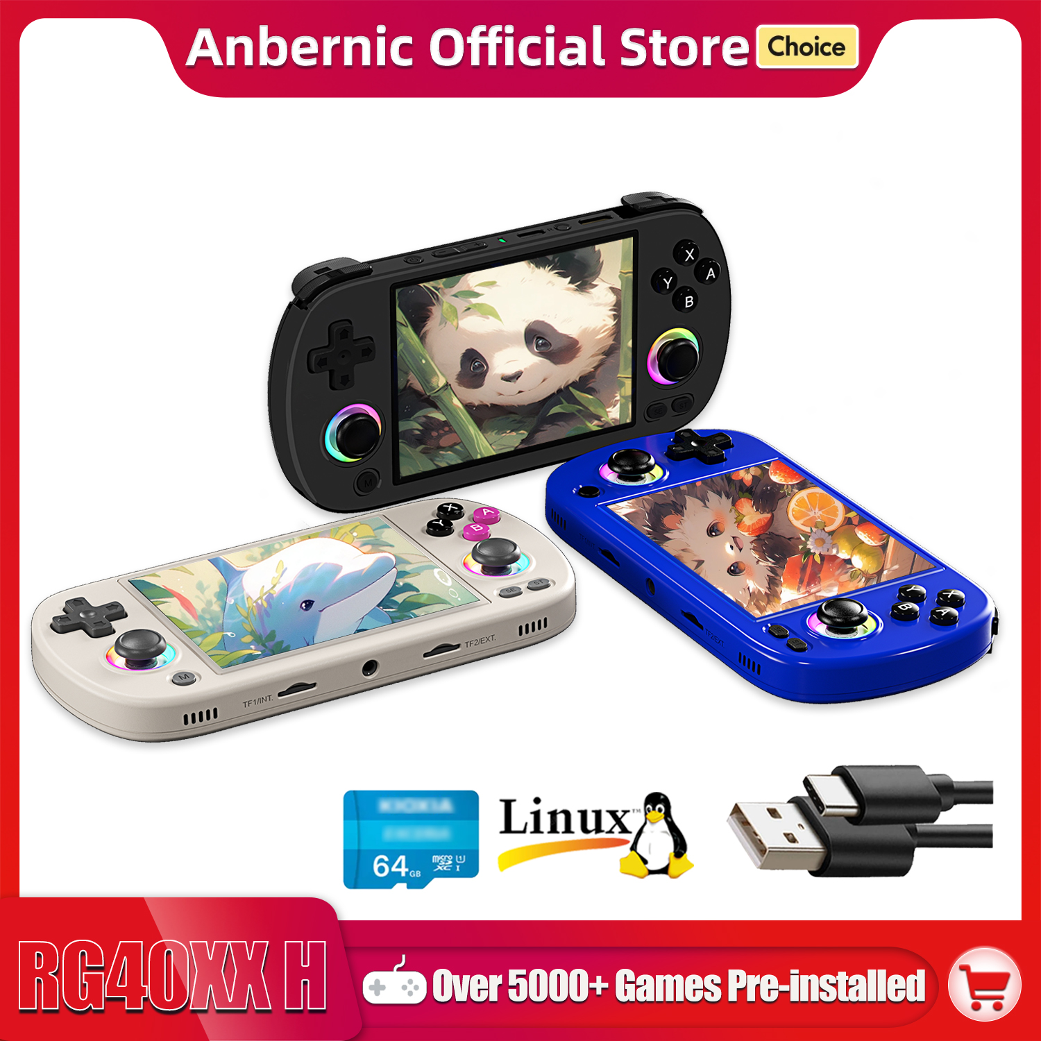 Retro Gaming Qss - ANBERNIC RG40XX H Handheld Game Console