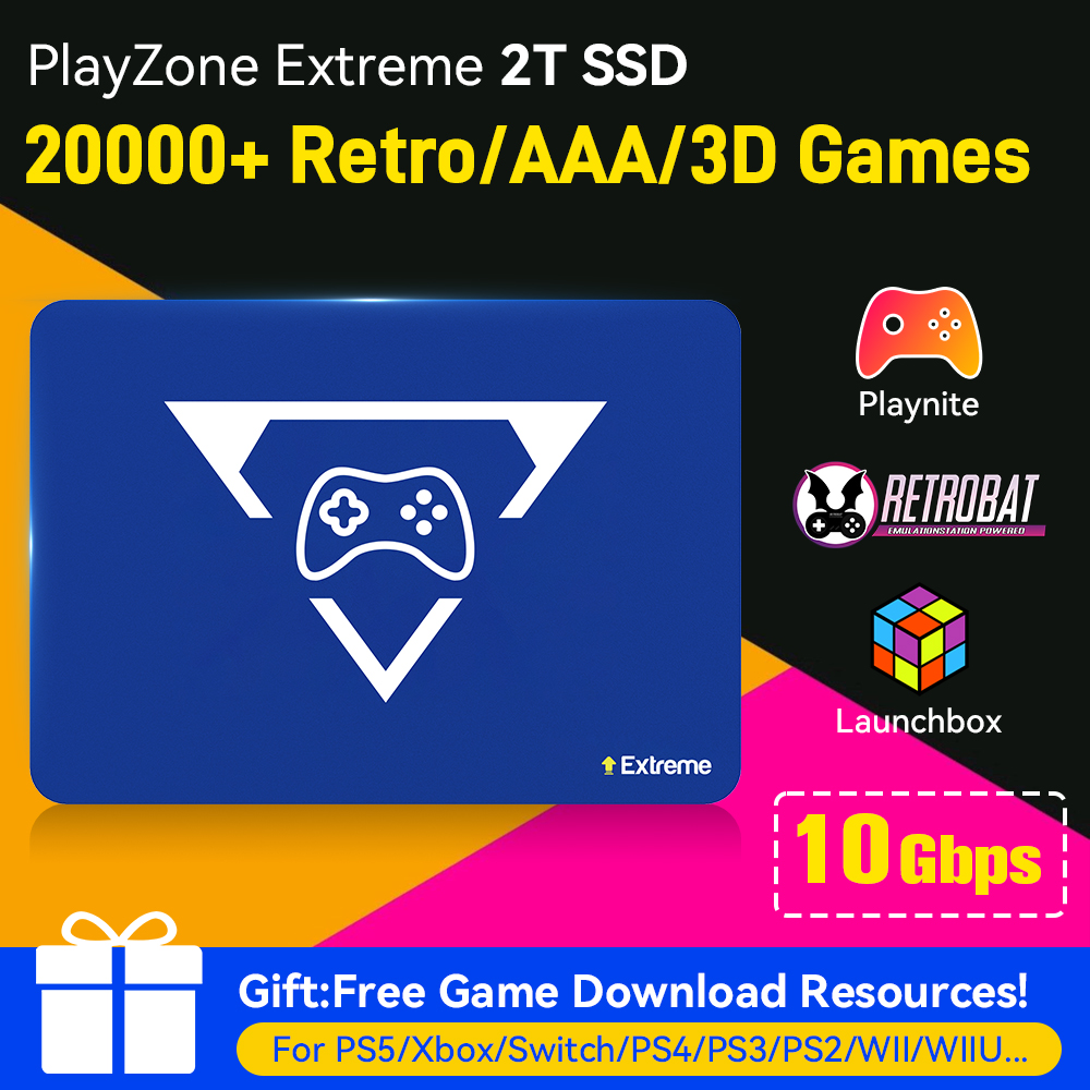 Retro Gaming Hard Drive - 2TB Gaming Emulation Hard Drive With
