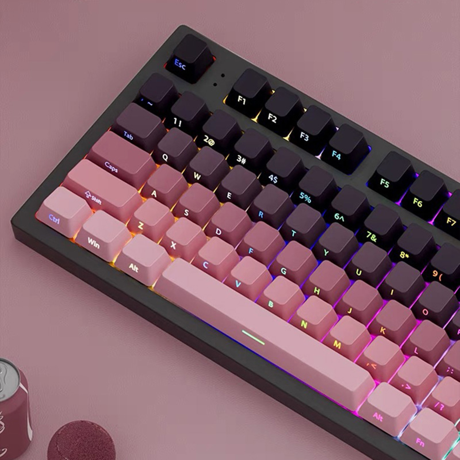 Retro Gaming Keycaps - Gradient Keycaps Side Printed Shine Through