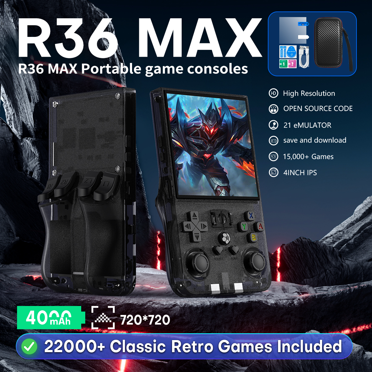 Retro Gaming Qss - Open Source R36MAX Portable Video Game