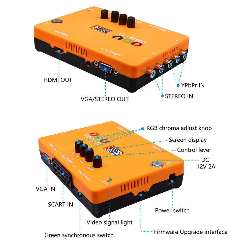 Retro Gaming N64 - ODV-GBS-C Component/VGA/Scart to VGA/HDMI-Compatible Scan Converter