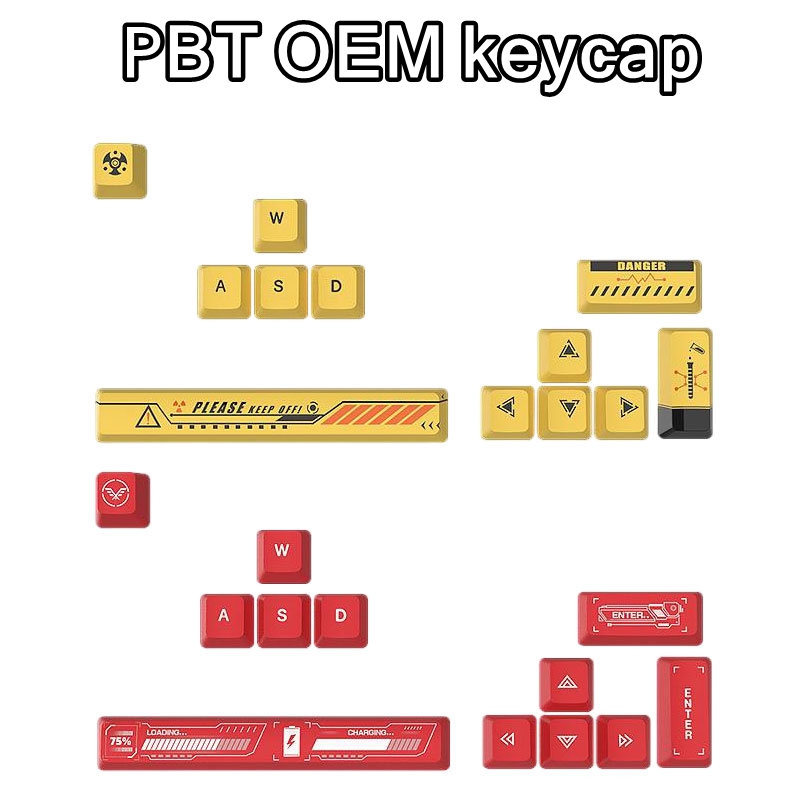 Retro Gaming Keycaps - 12Keys Keyboard Keycap OEM Profile PBT