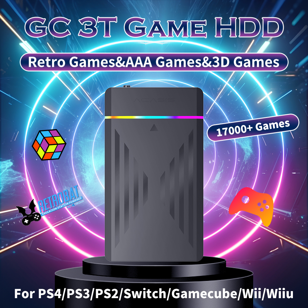 Retro Gaming Hard Drive - 3TB Retro Gaming Hard Drive With