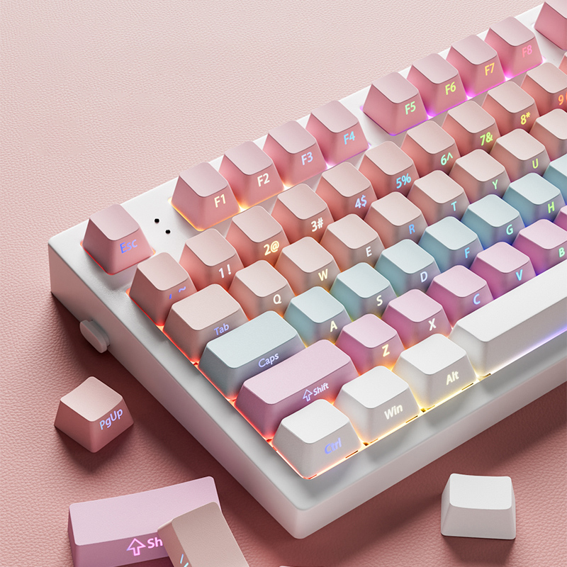 Retro Gaming Keycaps - Babysbreath Side Print Shine Through Keycap