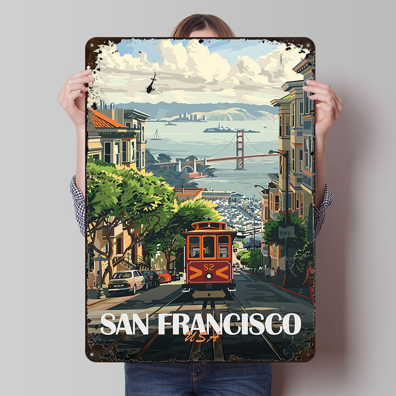 Retro Gaming Cable - San Francisco Cable Car Printed Poster