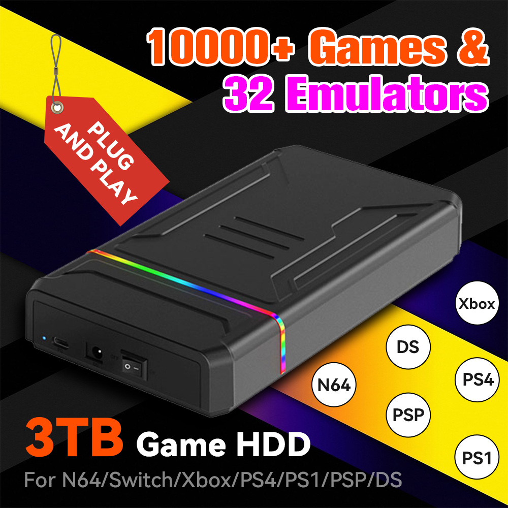 3TB External Retro Game HDD Em - Retro Gaming Hard Drive reseña y precio