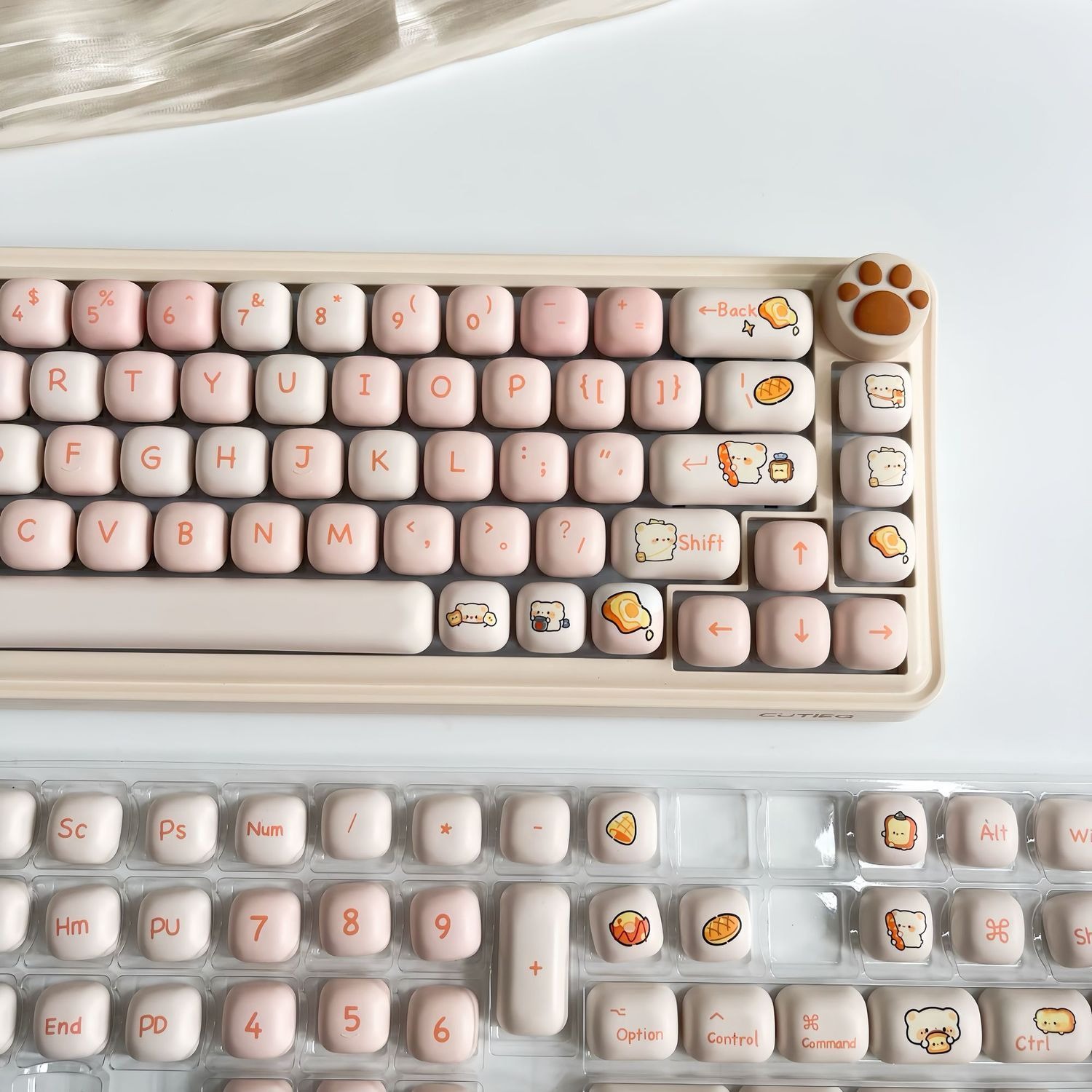 141 Keys Bread Bear PBT Keycap - Retro Gaming Keycaps reseña y precio