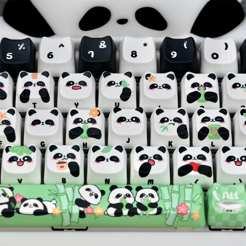 Cute Panda Keycaps 130 Keys Cu - Retro Gaming Keycaps reseña y precio