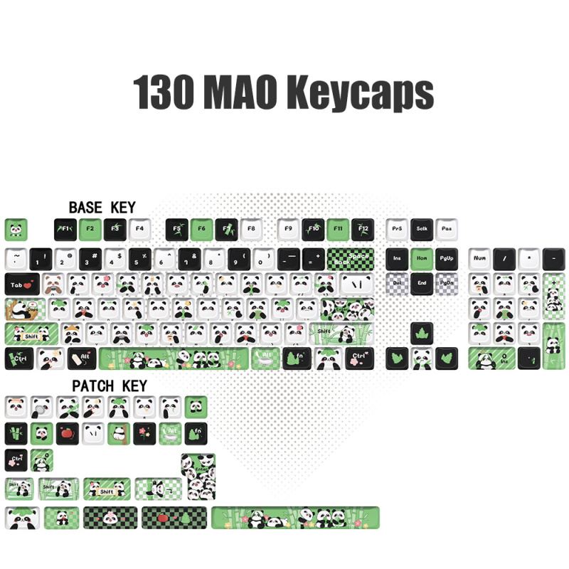 Cute Panda Keycaps 130 Keys Cu - Retro Gaming Keycaps reseña y precio