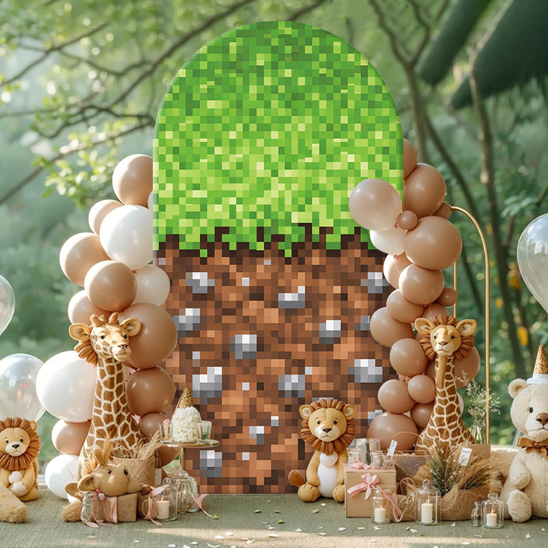 Retro Pixel World Arch Backdro - Retro Gaming Event reseña y precio