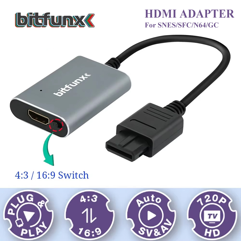 Bitfunx 720P Svideo / AV To HD - Retro Gaming N64 reseña y precio