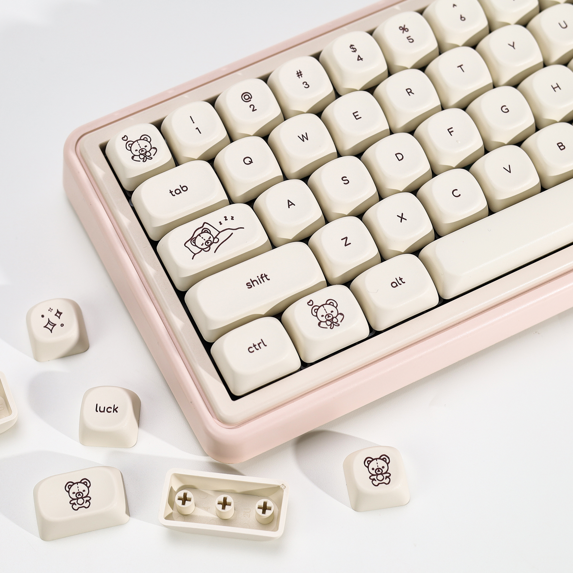 KBDiy Cute Bear Tales Keycaps  - Retro Gaming Keycaps reseña y precio