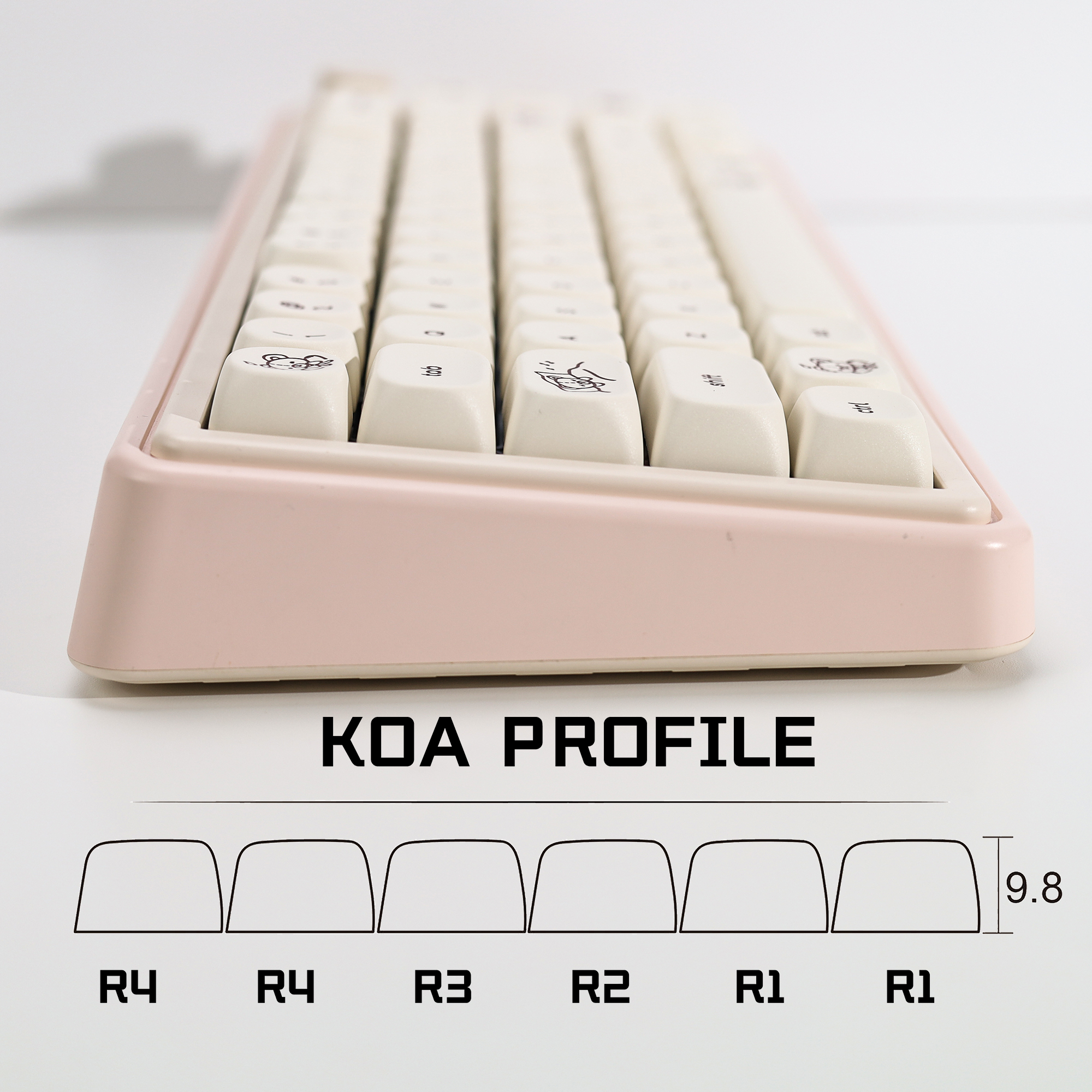 KBDiy Cute Bear Tales Keycaps  - Retro Gaming Keycaps reseña y precio