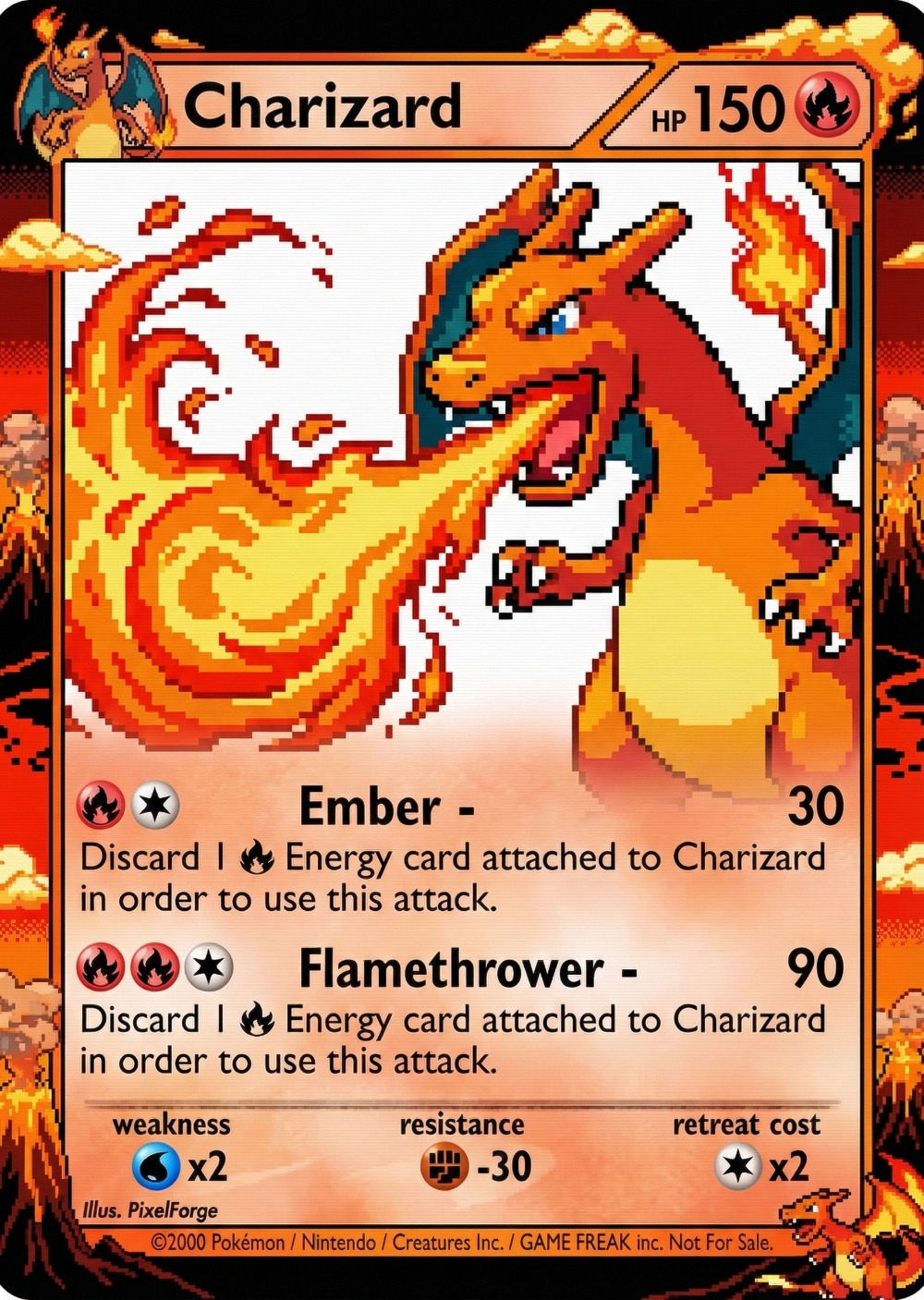 5Pcs Pokemon Cards Charizard G - Retro Game Card reseña y precio