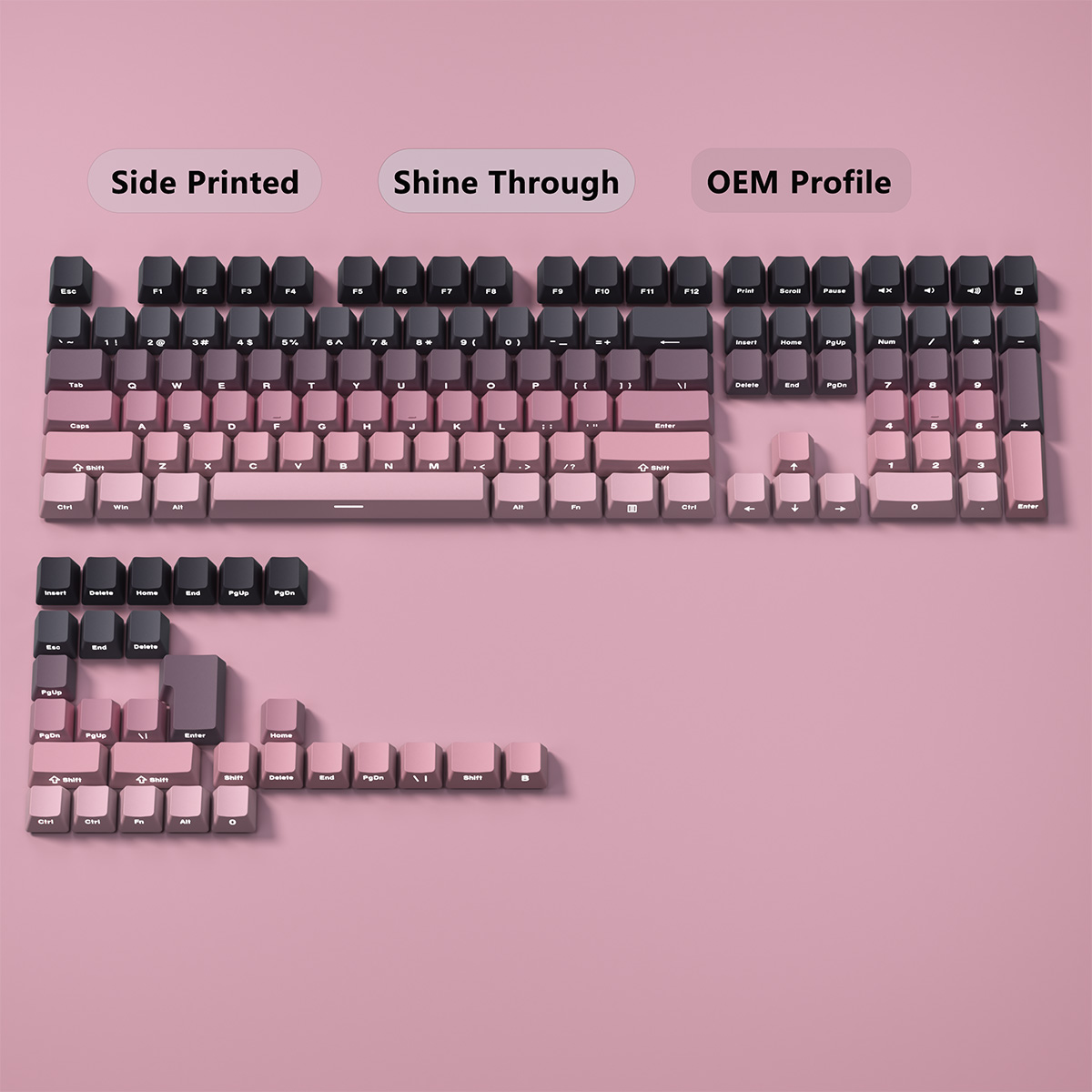 Gradient Keycaps Side Printed  - Retro Gaming Keycaps reseña y precio