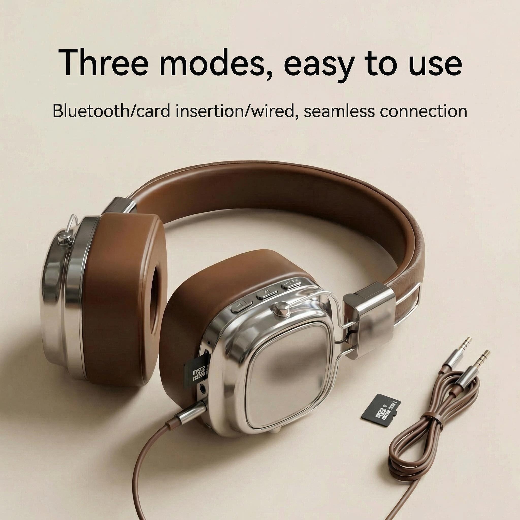 Retro Leather Over-ear Headpho - Retro Gaming Cable reseña y precio