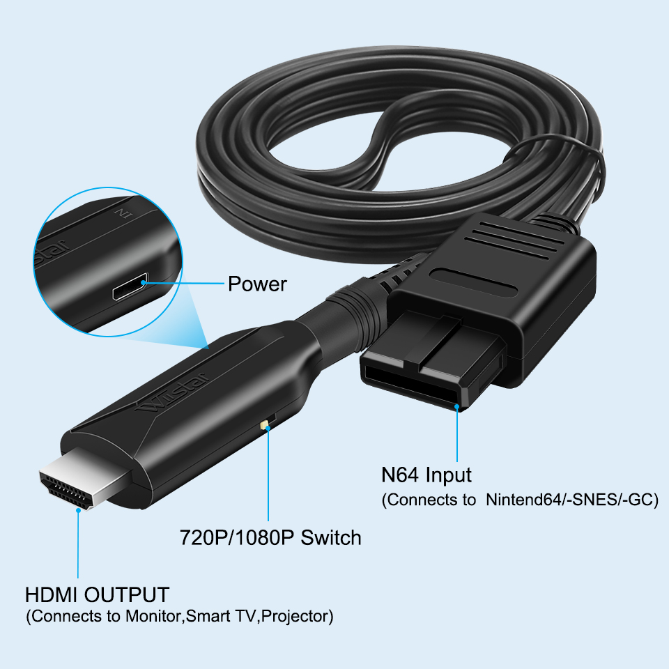 N64 to HDMI-compatible cable C - Retro Gaming Cable reseña y precio