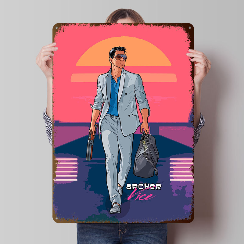 Archer Old Vibes Tinplate Post - Retro Gaming Vibe reseña y precio