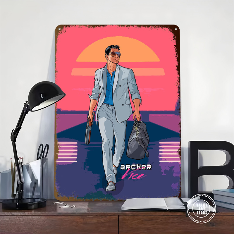 Archer Old Vibes Tinplate Post - Retro Gaming Vibe reseña y precio