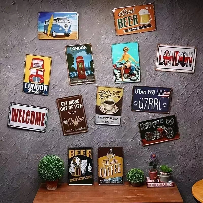Vintage Bar Metal Signs Bathro - Retro Gaming Pictures reseña y precio