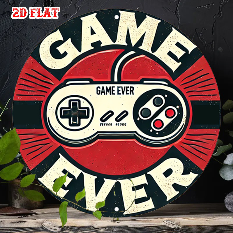 2D Flat 1pc Retro Gaming Round - Retro Gaming Vibe reseña y precio
