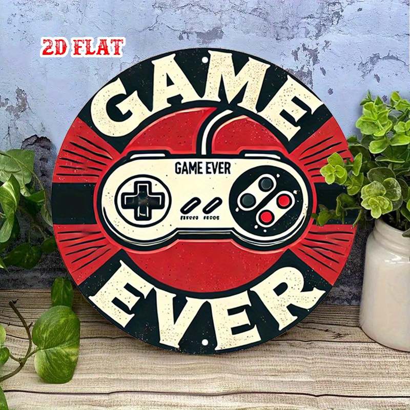 2D Flat 1pc Retro Gaming Round - Retro Gaming Vibe reseña y precio