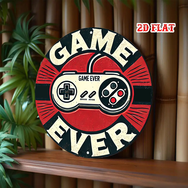 2D Flat 1pc Retro Gaming Round - Retro Gaming Vibe reseña y precio