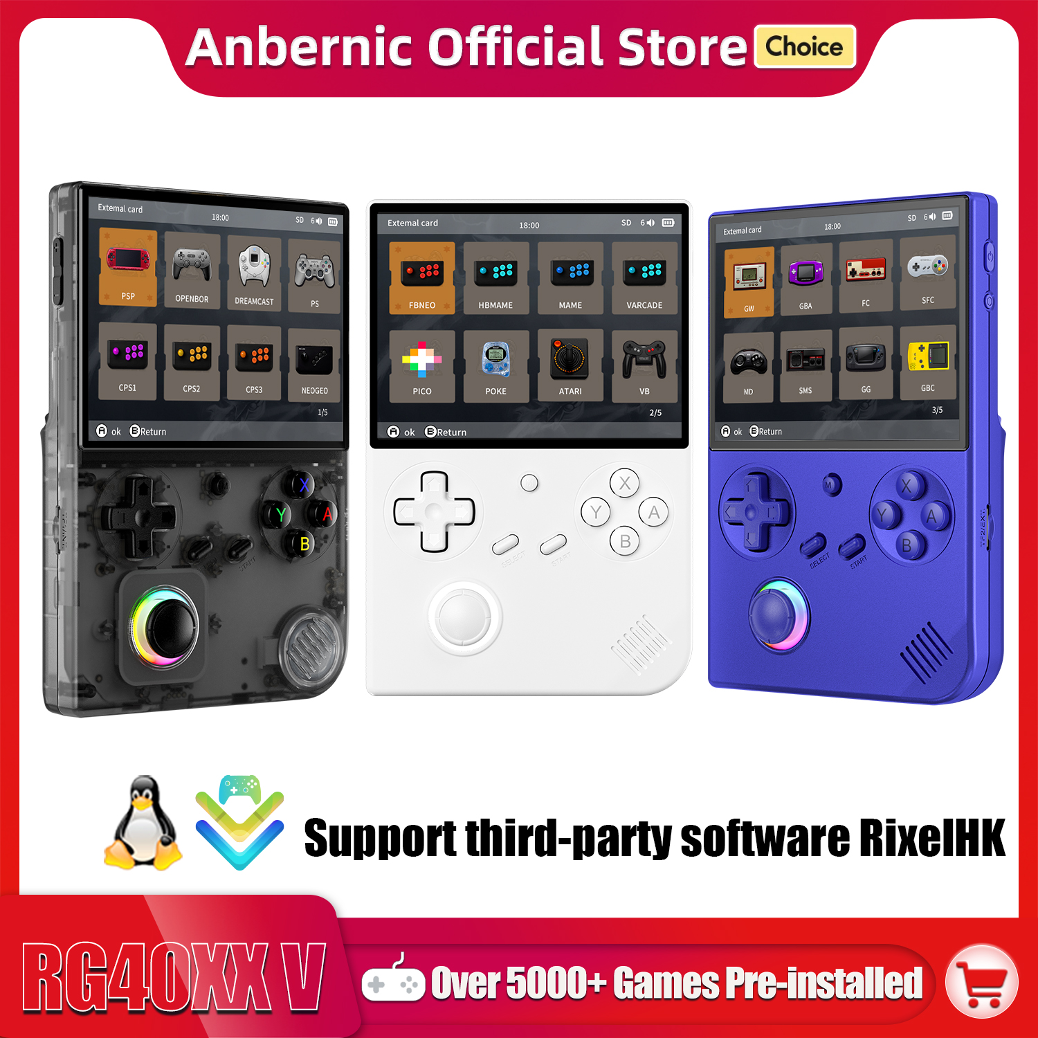 Anbernic RG 40XXV 64 Bit Linux - Retro Gaming Upscaler reseña y precio