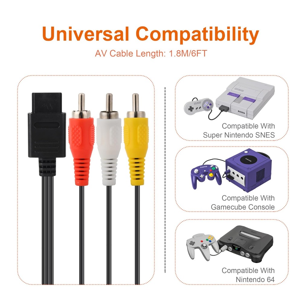 N64/Gamecube/SNES/SFC High Qua - Retro Gaming Cable reseña y precio