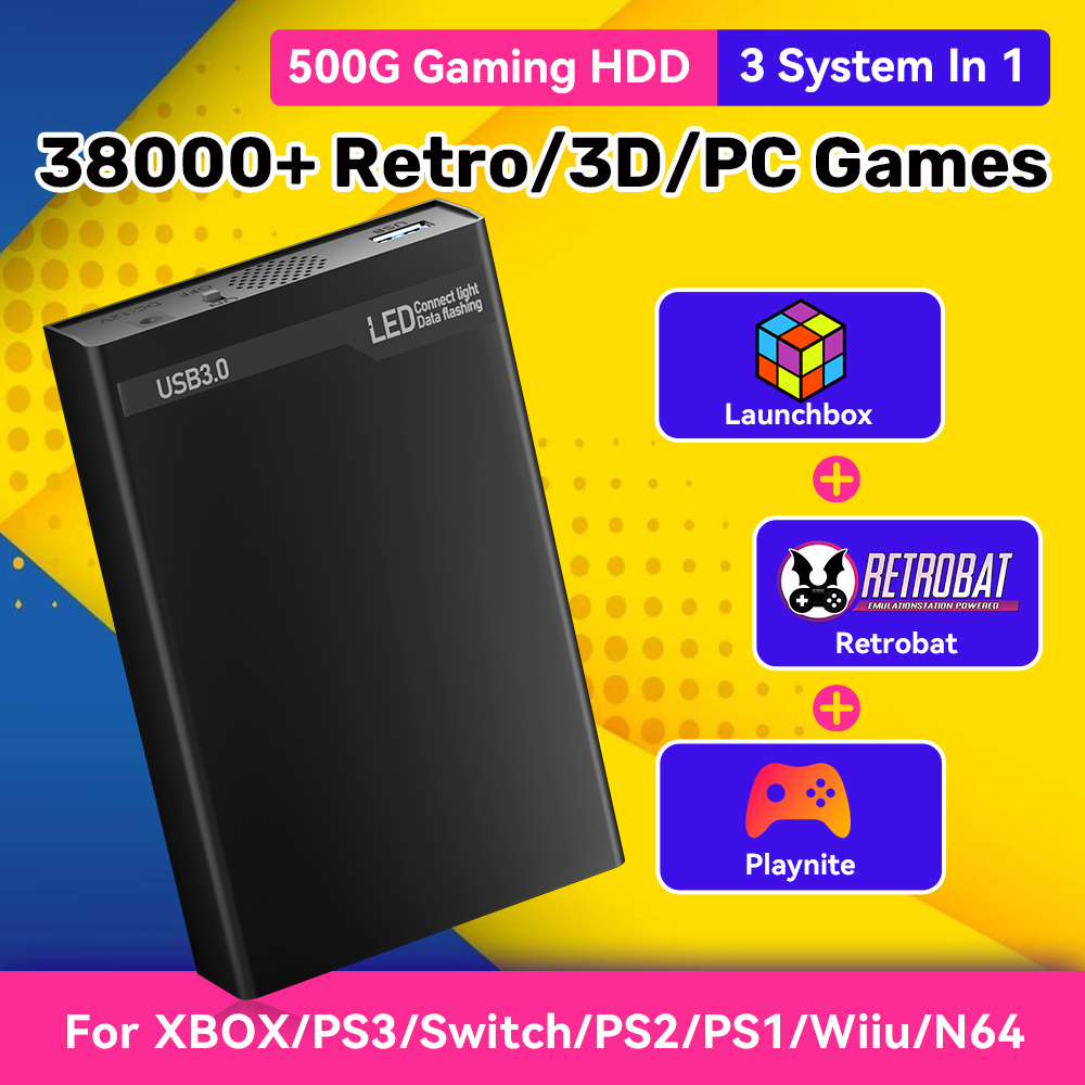 Mix500G Portable Game Hard Dri - Retro Gaming Hard Drive reseña y precio