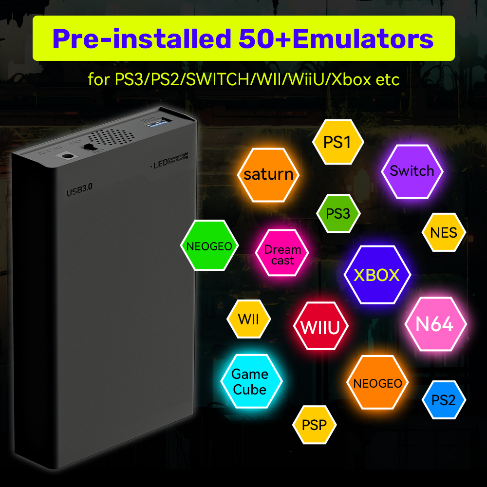 Mix500G Portable Game Hard Dri - Retro Gaming Hard Drive reseña y precio