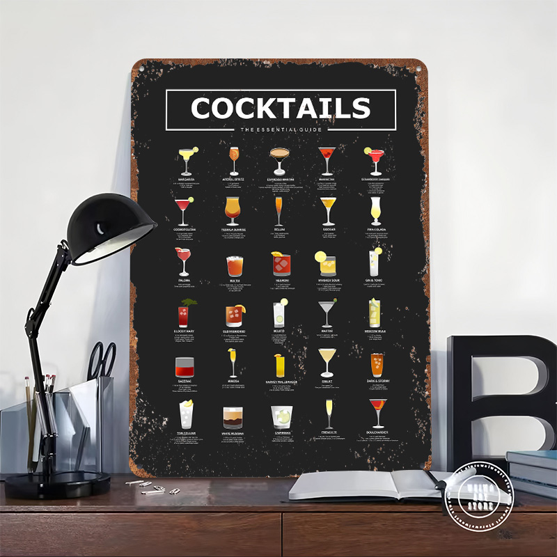 Cocktails Guide Printed Poster - Retro Gaming Guide reseña y precio