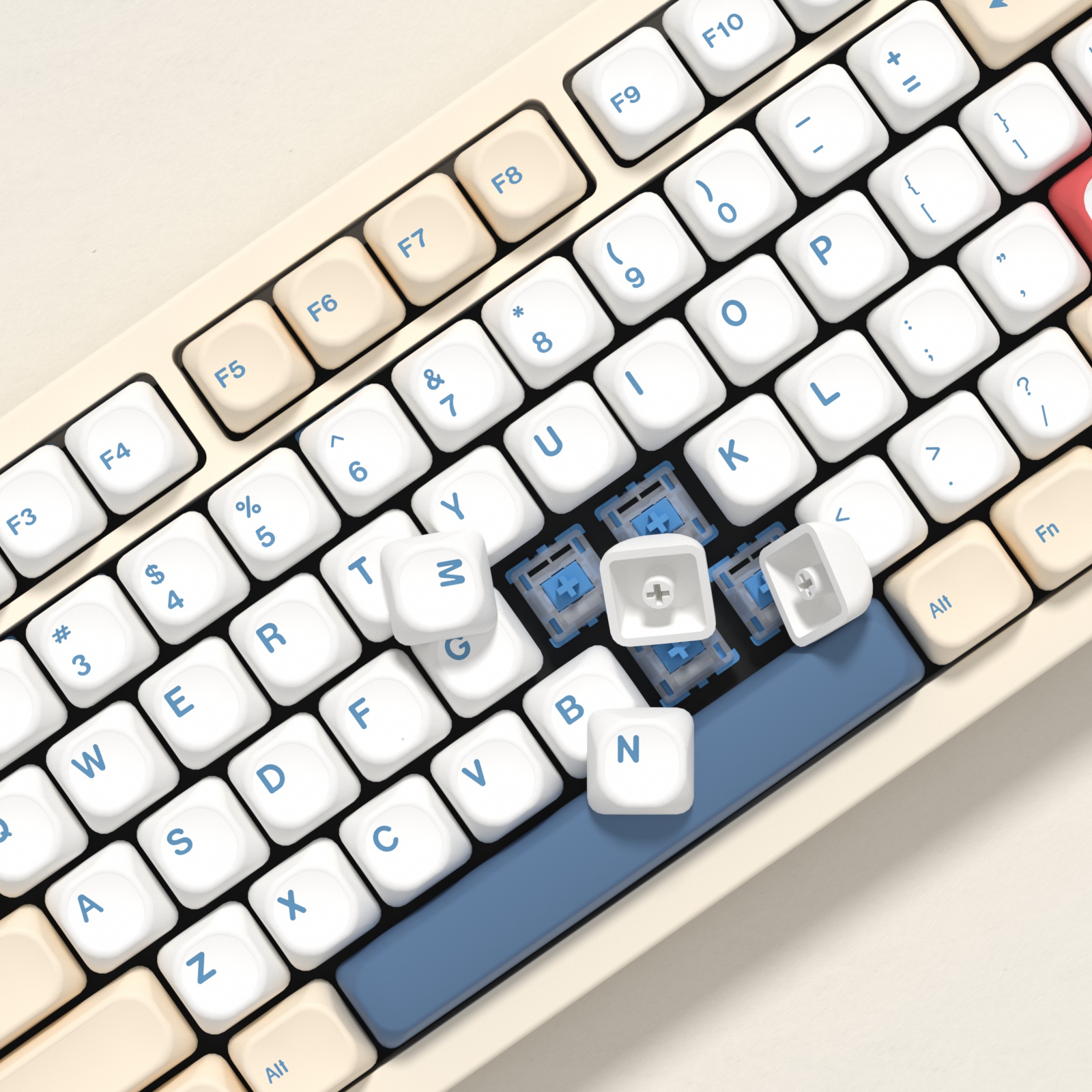 KBDiy GMK Soymilk Keycaps Retr - Retro Gaming Laptop reseña y precio
