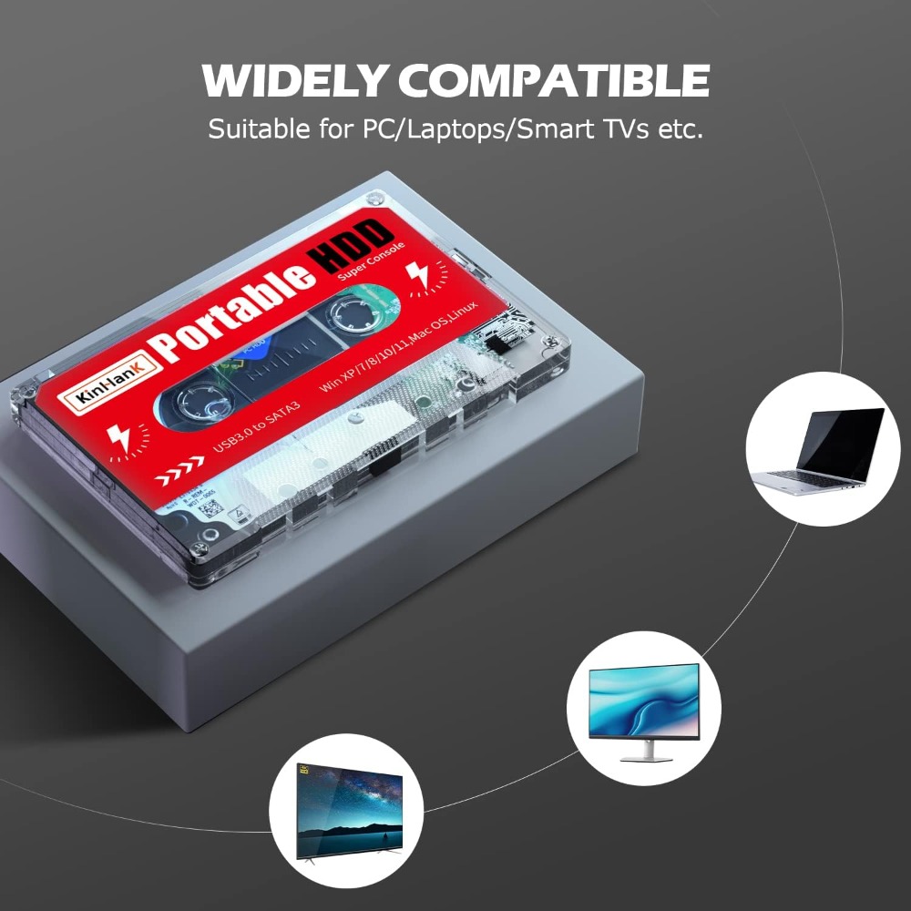 2TB Portable External Hard Dri - Retro Gaming Hard Drive reseña y precio