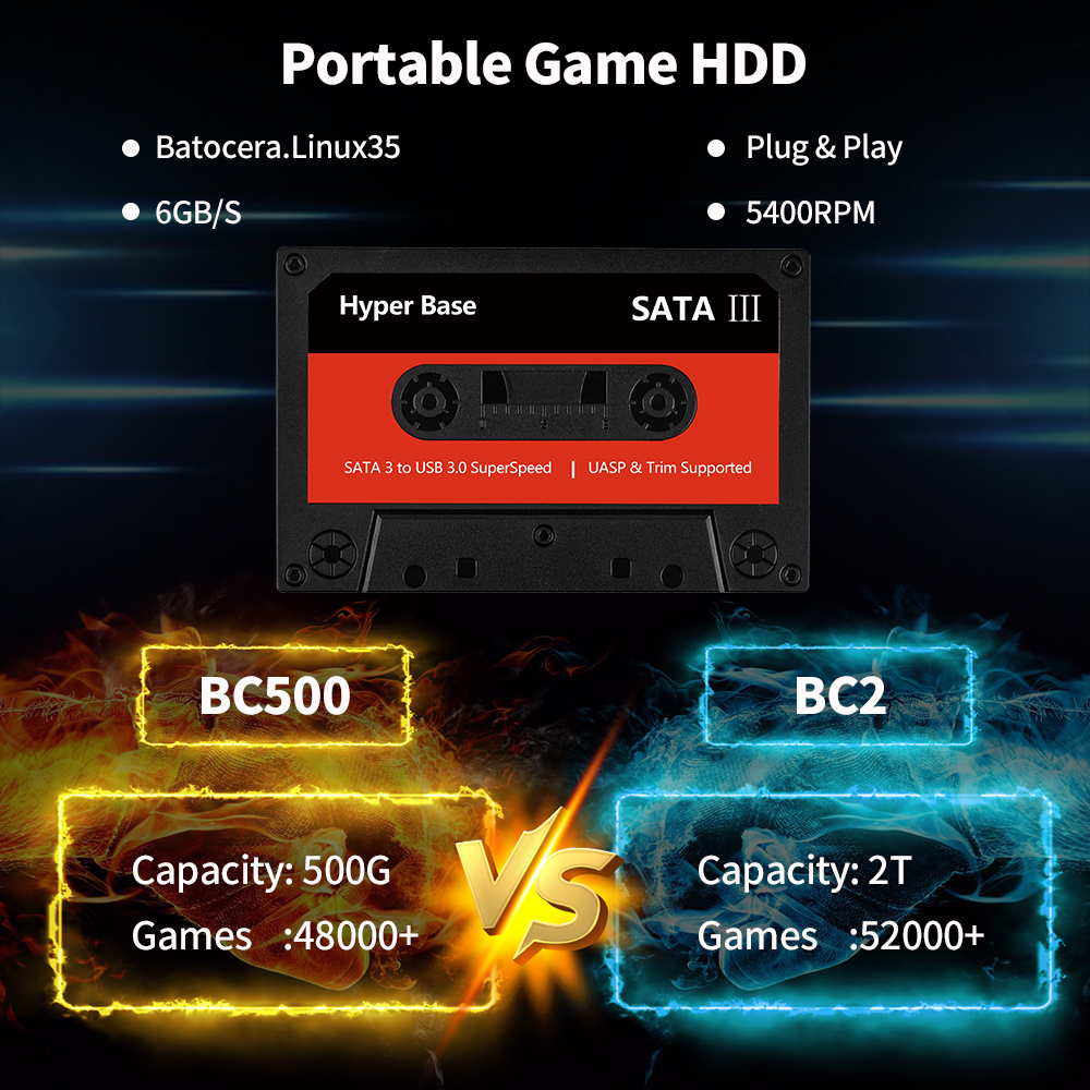 Batocera 500G Game Hard Drive  - Retro Gaming Hard Drive reseña y precio