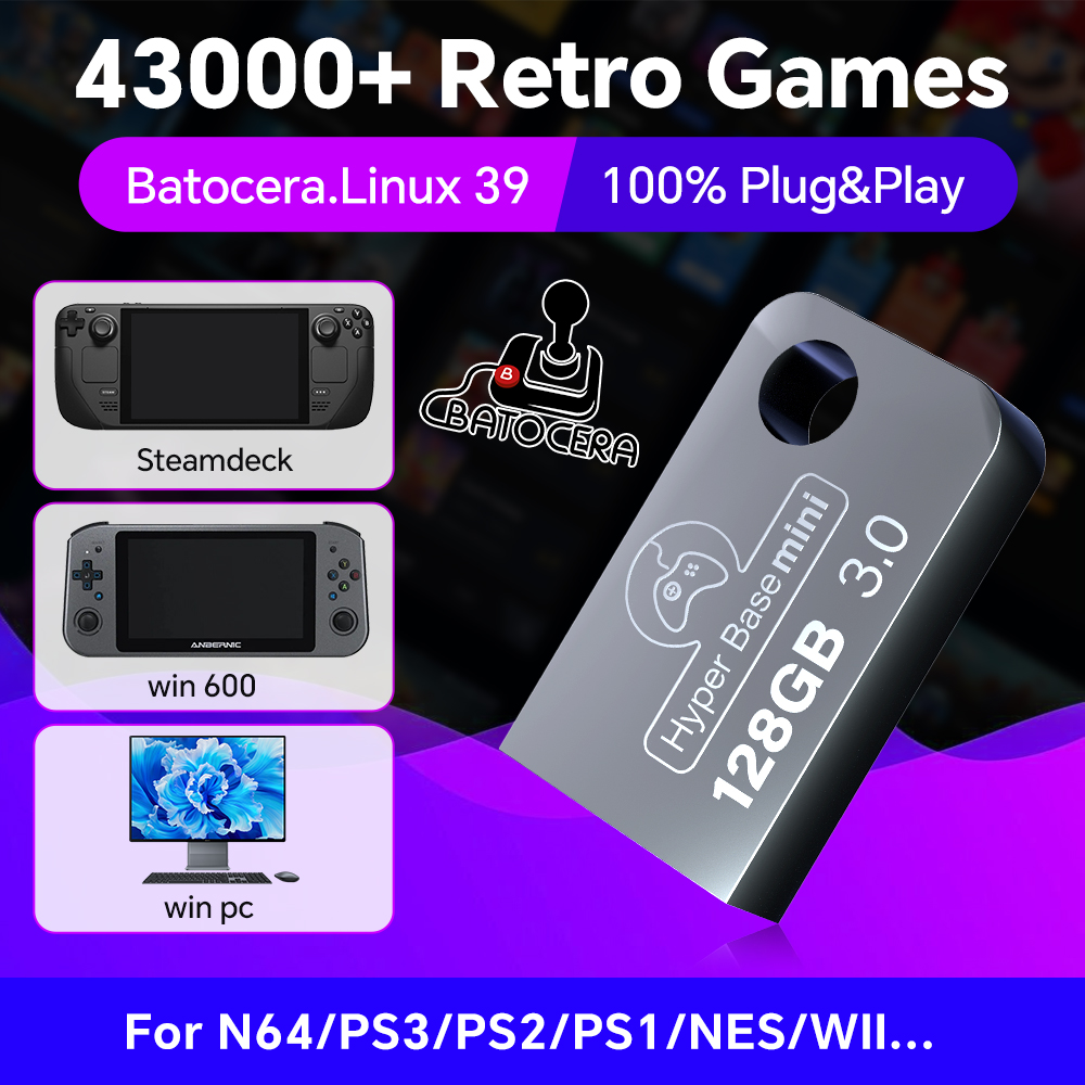 Batocera 128G USB Flash Drive  - Retro Gaming N64 reseña y precio